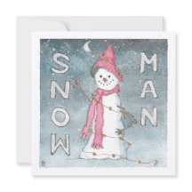 Snow Man Wenskaart