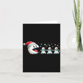 Snow Man Xmas Tee Snowman Gamer  Kaart (Voorkant)