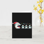 Snow Man Xmas Tee Snowman Gamer  Kaart (Gele Bloem)