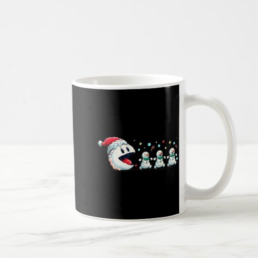Snow Man Xmas Tee Snowman Gamer  Koffiemok (Rechts)