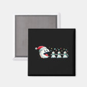 Snow Man Xmas Tee Snowman Gamer  Magneet (Voorkant / Achterkant)