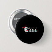 Snow Man Xmas Tee Snowman Gamer Ronde Button 5,7 Cm (Voorkant /achterkant)