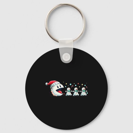 Snow Man Xmas Tee Snowman Gamer  Sleutelhanger (Voorkant)