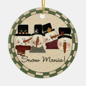 Snow Mania Sneeuwman Keepsake Ornament (Voorkant)