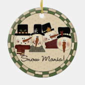 Snow Mania Sneeuwman Keepsake Ornament (Achterkant)