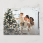 Snow Merry Kerstmis 2 Foto-Briefkaarten Feestdagenkaart (Voorkant)