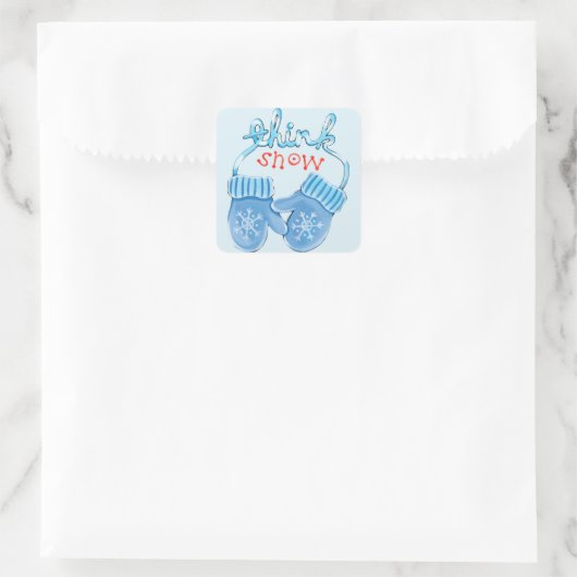 Snow Mittens-Kerst sticker (Tas)
