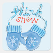 Snow Mittens-Kerst sticker (Voorkant)
