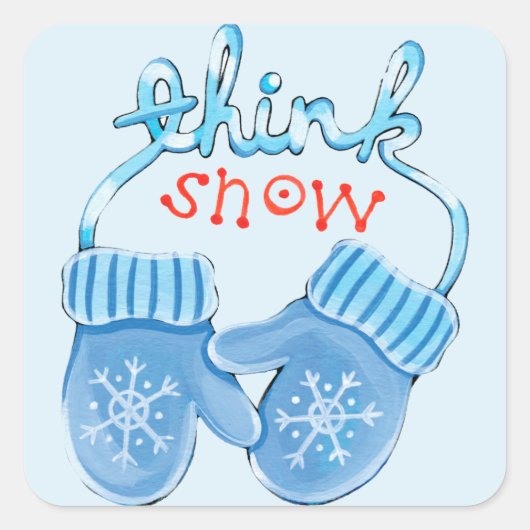 Snow Mittens-Kerst sticker (Voorkant)