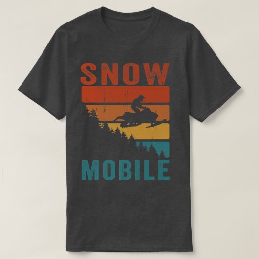Snow Mobile Racing Vintage Snowmobiling Snowmobile T-shirt (Design voorkant)