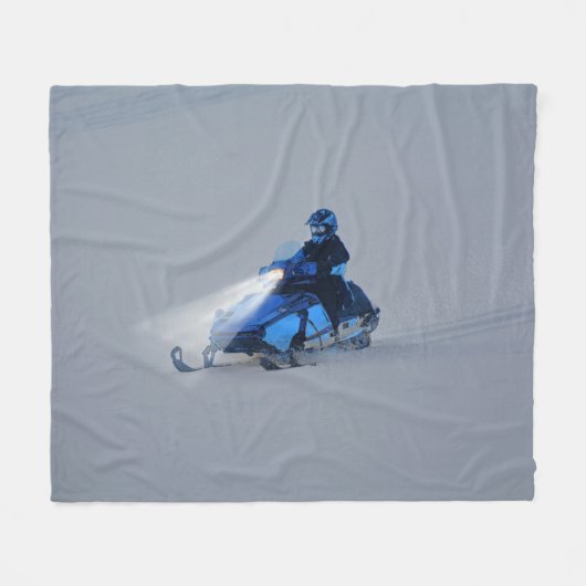 Snow-mobiler Winter Sports Gift Fleece Deken (Voorkant (Horizontaal))
