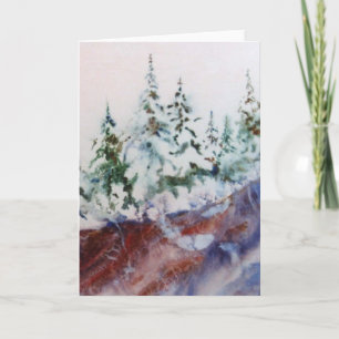 "Snow Morning" Wenskaart landweg Kaart