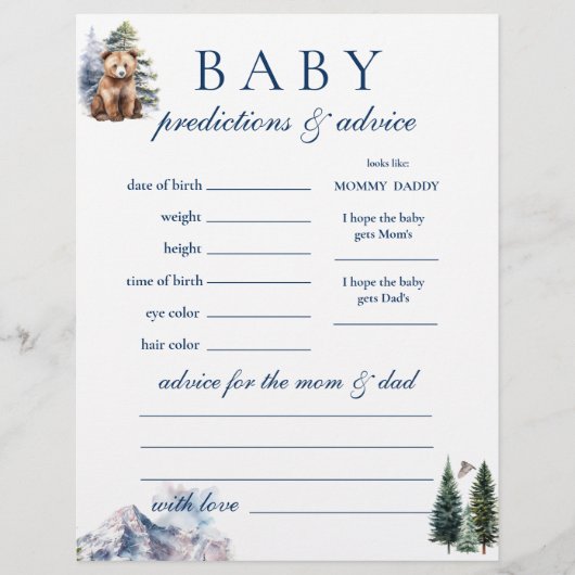 Snow Mountain Beer Adventure Voorspellingen Advies Flyer (Voorkant)