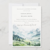 Snow Mountain Landscape Bruiloft Jubileum Kaart (Voorkant)