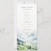 Snow Mountain Landscape Trouwprogramma Kaart (Voorkant)