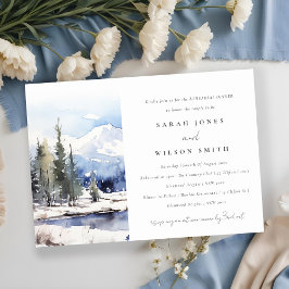 Snow Mountain Ski Landschap repetitie diner Kaart