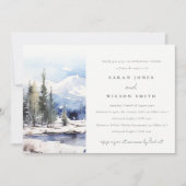 Snow Mountain Ski Landschap repetitie diner Kaart (Voorkant)