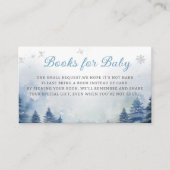 Snow Mountain Winter Baby shower Boek voor baby Informatiekaartje (Voorkant)