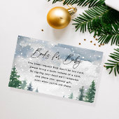 Snow Mountain Winter Baby shower Boekaanvraag Informatiekaartje