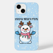 Snow Much Fun | Cute Snowman Phone Case (Achterkant)