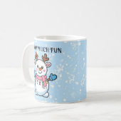 Snow Much Fun | Cute Winter Coffee Mug Koffiemok (Voorkant links)