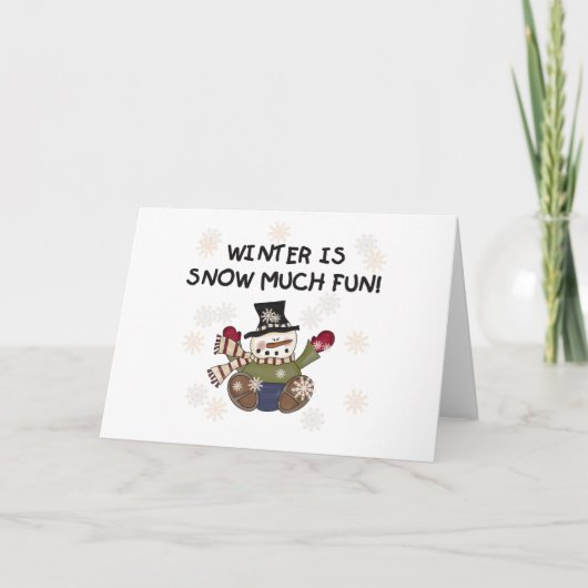 Snow Much Fun Feestdagen Kaart (Voorkant)
