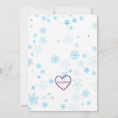 Snow Much Fun, ice skating animals winter birthday Kaart (Achterkant)