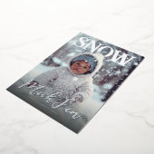 Snow Much Fun Winter Photo Folie Feestdagenkaart (Gedraaid)