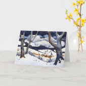 "Snow on Elk River Country Road Wenskaart" Kaart (Gele Bloem)