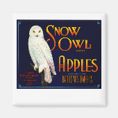 Snow Owl Apples Magneet (Voorkant)