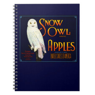 Snow Owl Apples Notitieboek