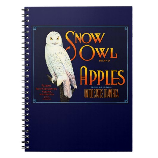 Snow Owl Apples Notitieboek (Voorkant)