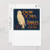 Snow Owl Brand Apples Briefkaart (Voorkant / Achterkant)