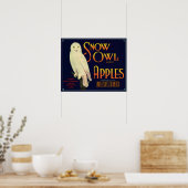 Snow Owl Brand Apples - Etiket Poster (Keuken)