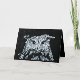Snow Owl Feestdagen Kaart
