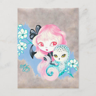 Snow Owl Friend Briefkaart