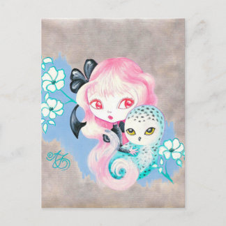 Snow Owl Friend Briefkaart