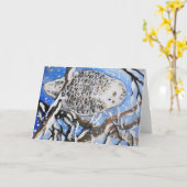 Snow Owl Kaart (Gele Bloem)