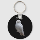 Snow Owl Personalized Sleutelhanger (Voorkant)