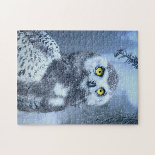 Snow Owl Photo Puzzle Legpuzzel (Horizontaal)