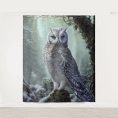 Snow Owl Tapestry Wandkleed (Voorkant)