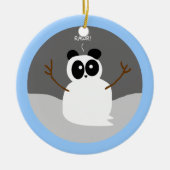 Snow Panda Keramisch Ornament (Voorkant)