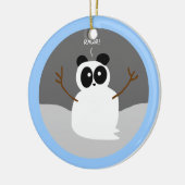 Snow Panda Keramisch Ornament (Links)