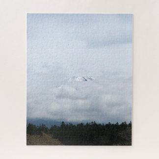 Snow Peak Emerging Through Clouds in Japan Jigsaw Legpuzzel