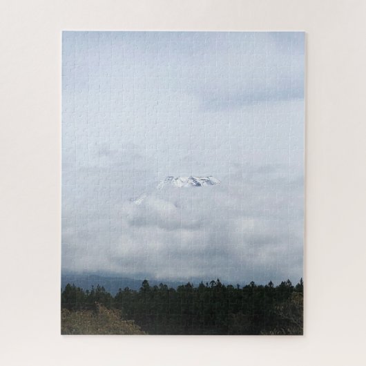 Snow Peak Emerging Through Clouds in Japan Jigsaw Legpuzzel (Verticaal)