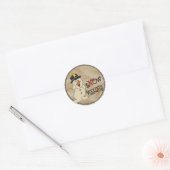 Snow Peeking Snowman Ronde Sticker (Envelop)