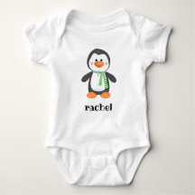 snow penguin baby bodysuit kerst