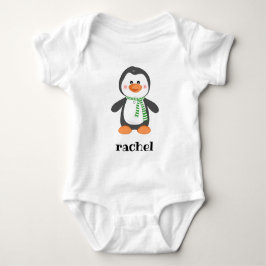 snow penguin baby bodysuit kerst