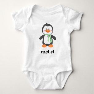 snow penguin baby bodysuit kerst