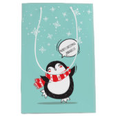Snow Penguin Medium Cadeauzakje (Voorkant)